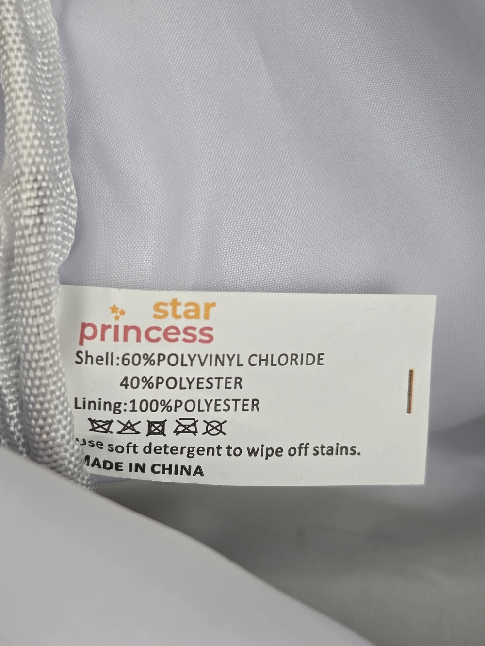Star Princess Kids Handbag White Purple Mini Purse 10” Cute Girls Bag Pre-Owned - Picture 6 of 6